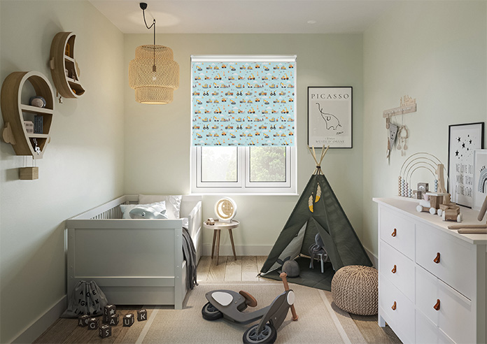 Tool Time, Light Blue - Twist&Fit Roller Blind - Image 8